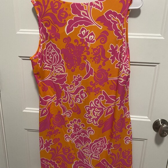 Jude Connally NWT Large Etched Floral Coral Tank Allison - Picture 3 of 7